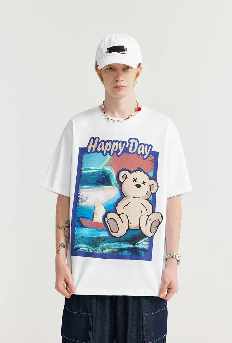 T-shirt con stampa di birra