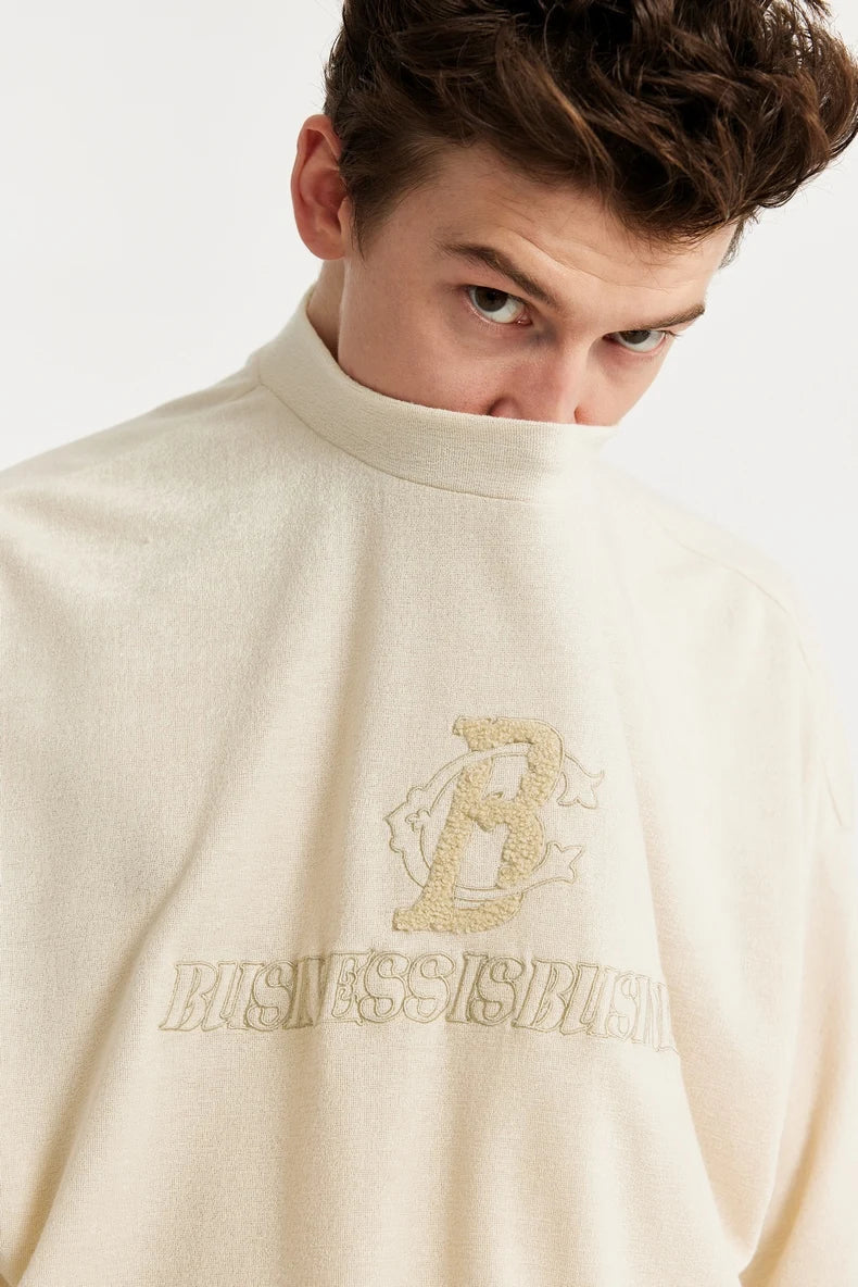 T-shirt oversize con collo rialzato
