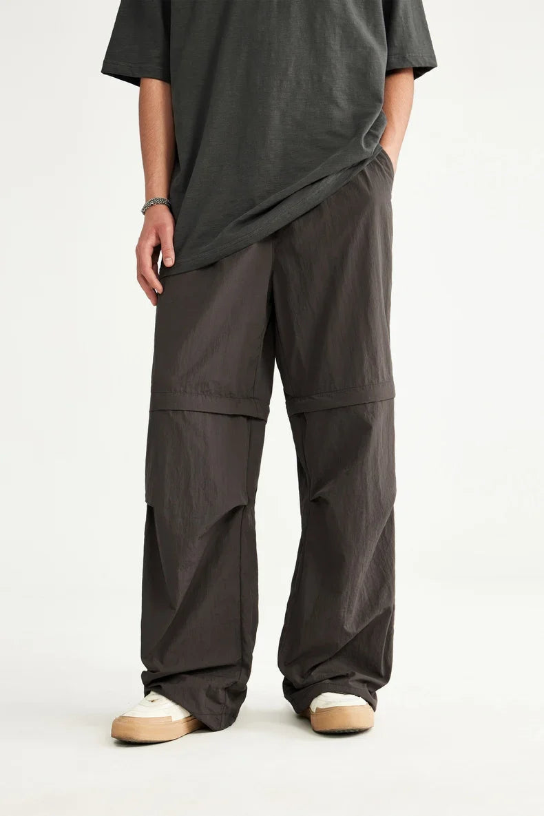 Pantaloni in nylon impermeabile removibili