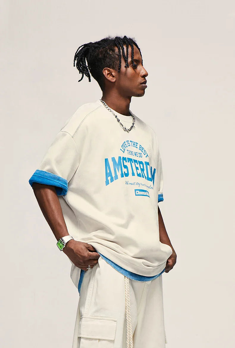 T-shirt oversize di imitazione