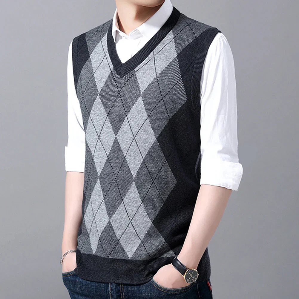 Cardigan a righe lavorato a maglia