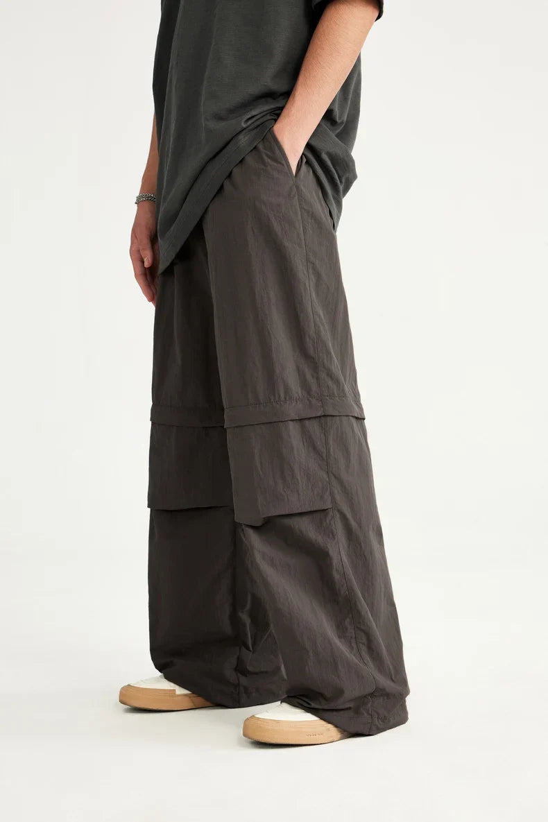 Pantaloni in nylon impermeabile removibili