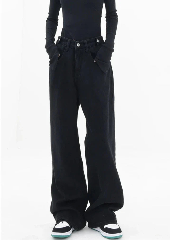 Jeans casual a vita alta