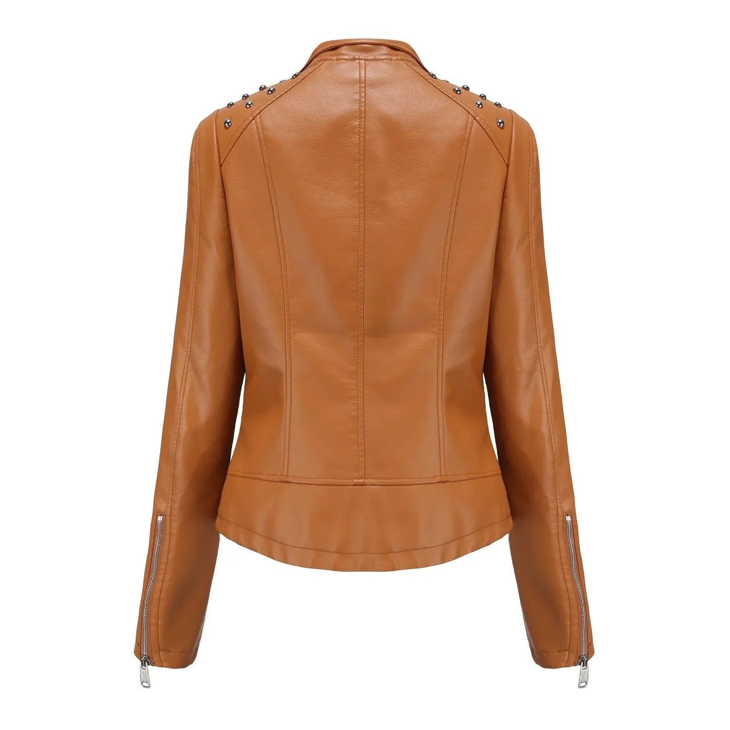 Giacca corta e slim in pelle