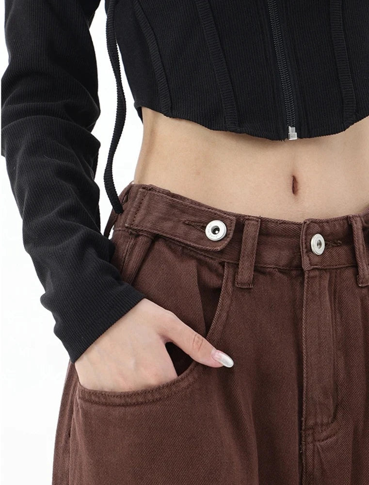 Jeans casual a vita alta