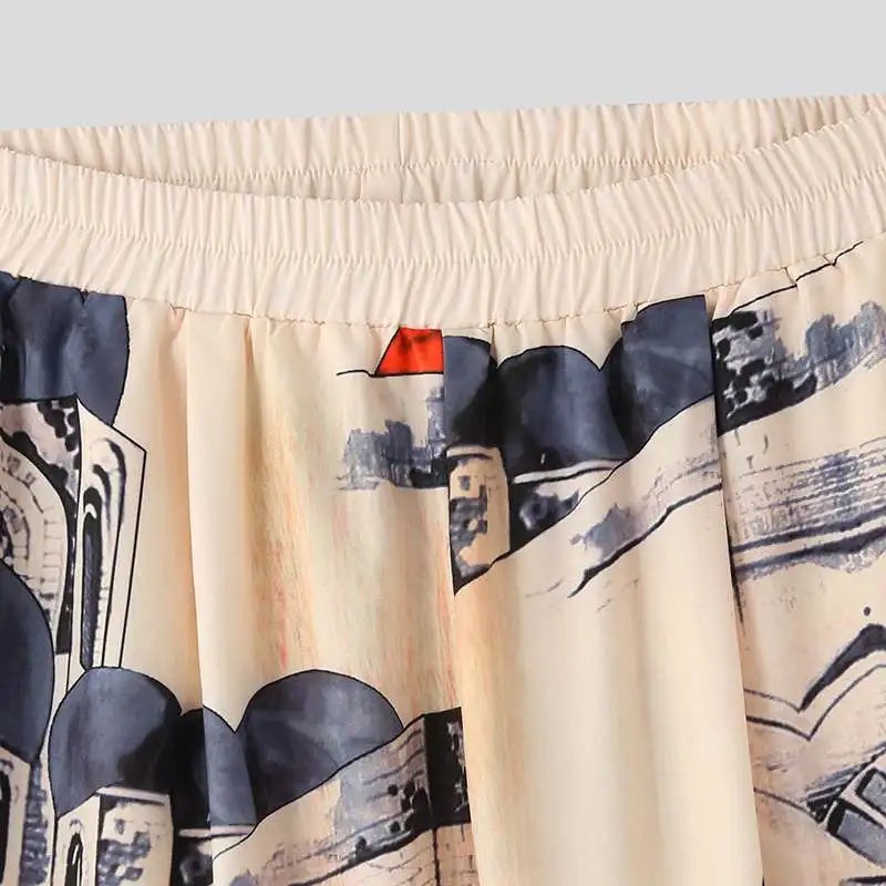 Camicia ampia e pantaloni con motivo