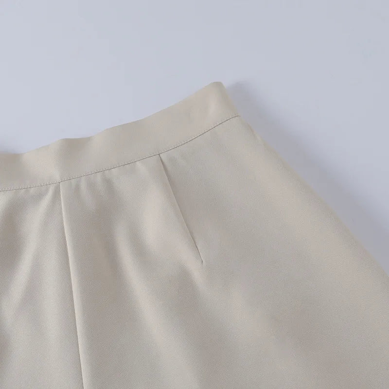 Pantaloni a gamba larga con nastro