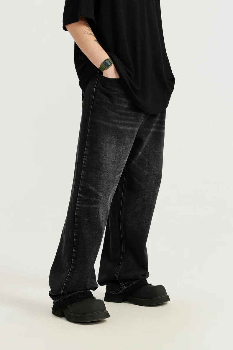 Pantaloni in denim lavato retr?