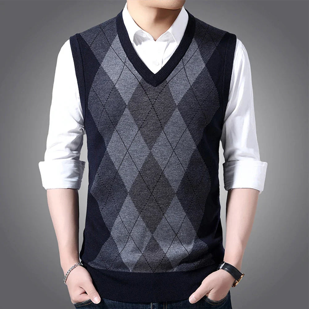 Cardigan a righe lavorato a maglia