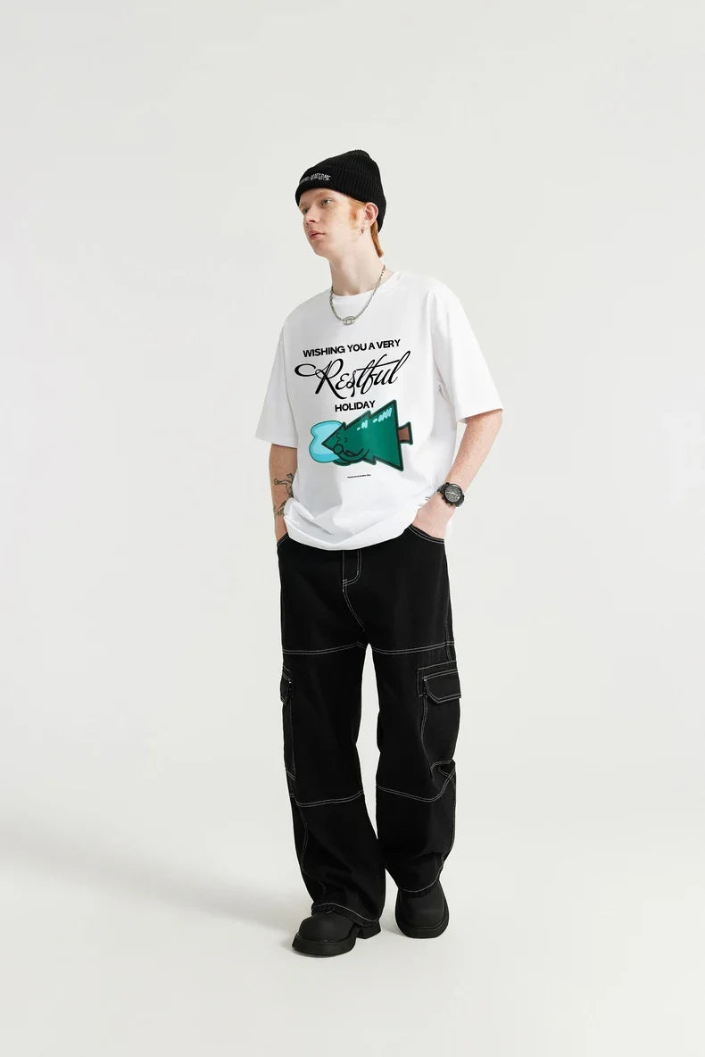 T-shirt con stampa albero di Natale