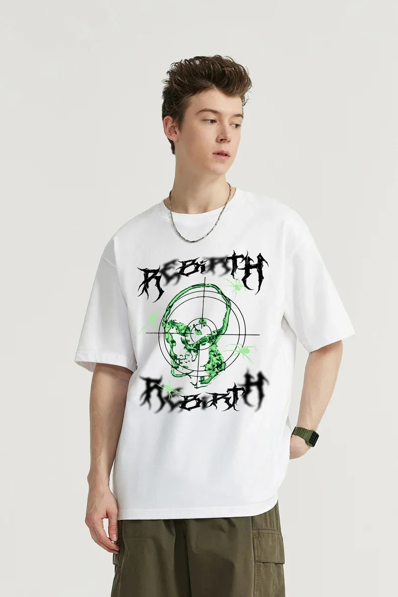 T-shirt con stampa teschio