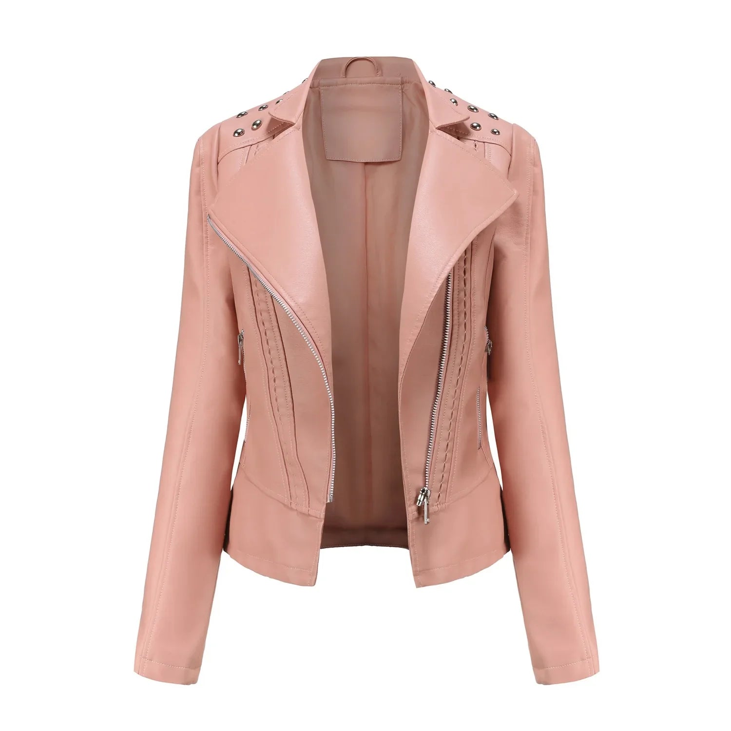 Giacca corta e slim in pelle