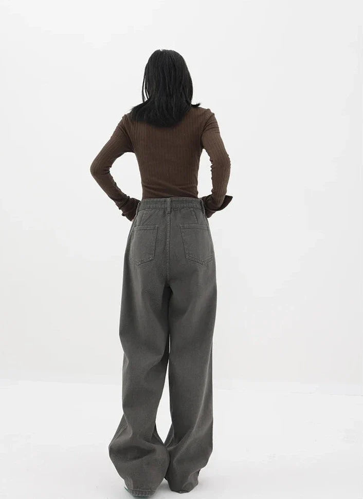 Jeans casual a vita alta