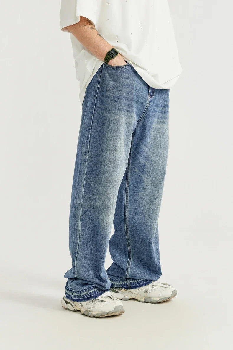 Pantaloni in denim lavato retr?