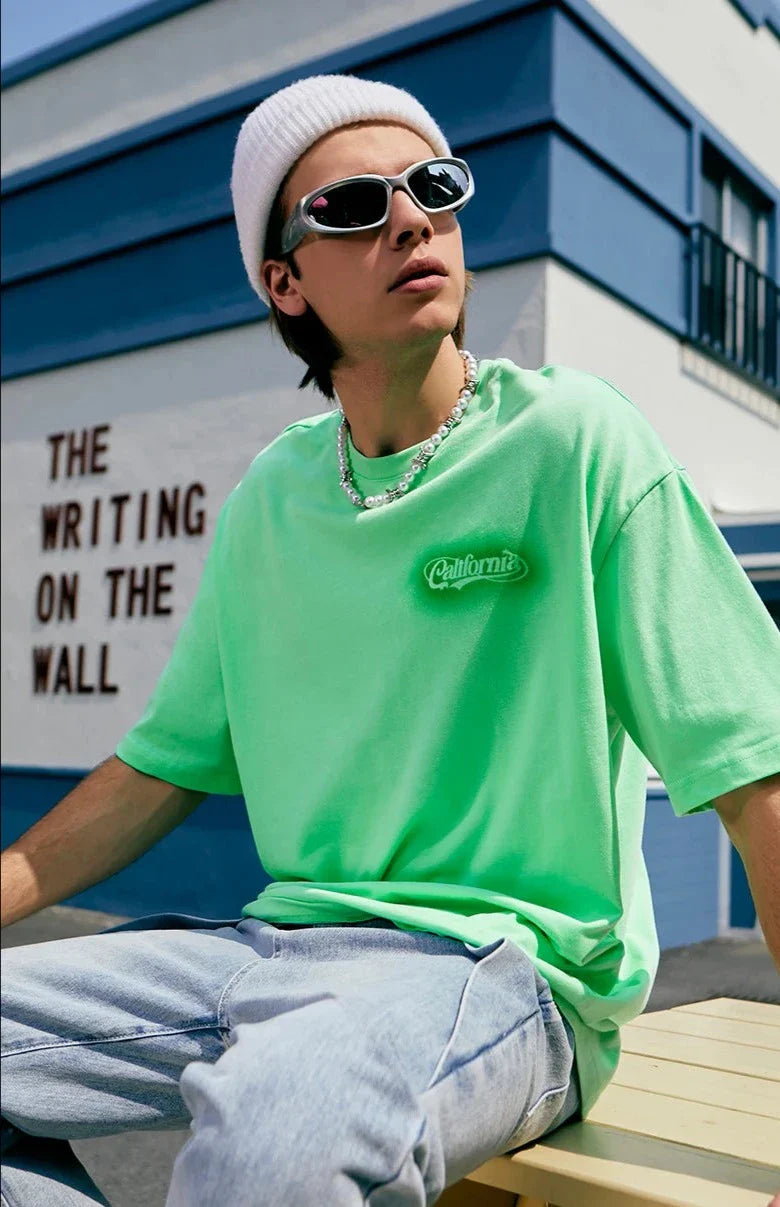 T-shirt verde streetwear California