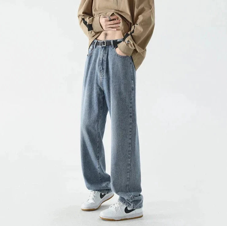 Jeans larghi retr? a destra