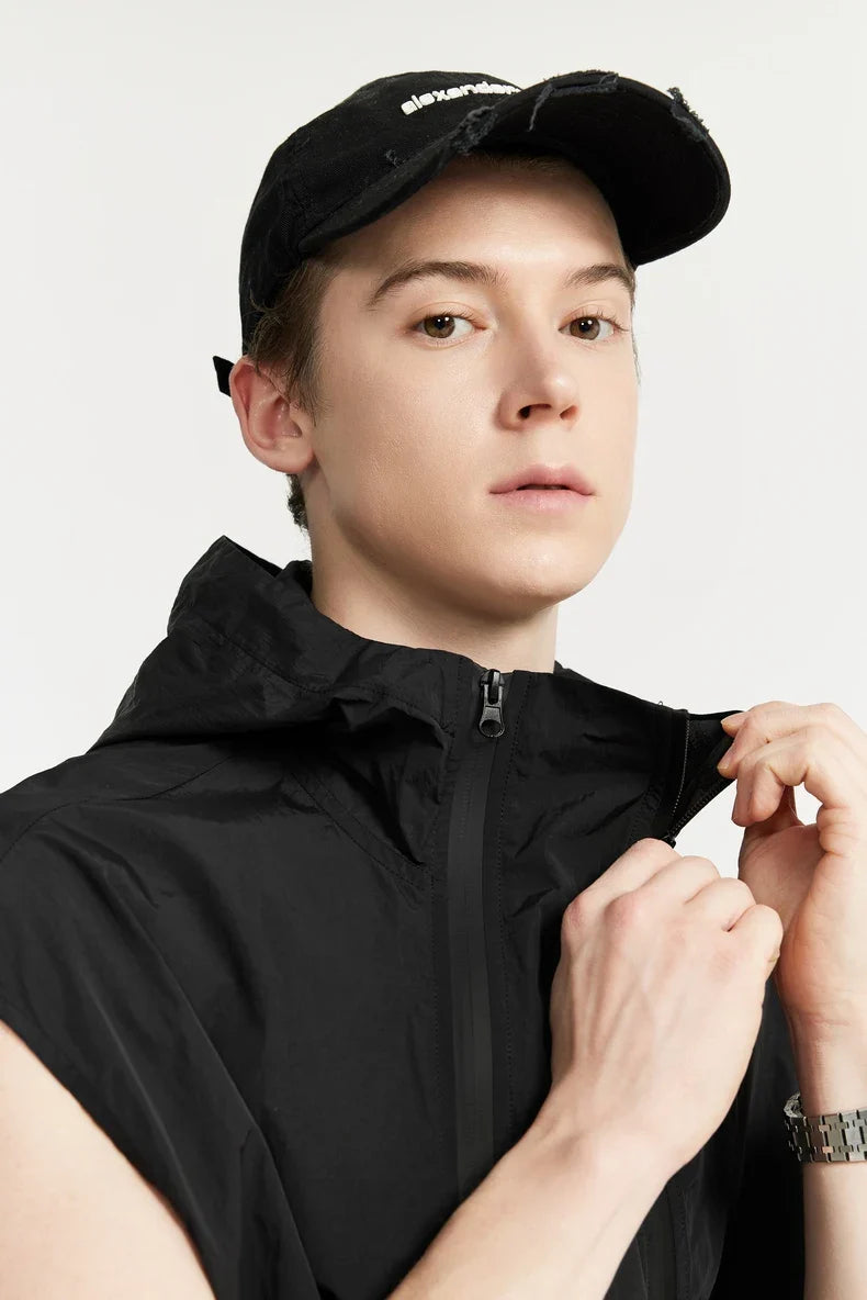 Gilet leggero cargo con doppia cerniera