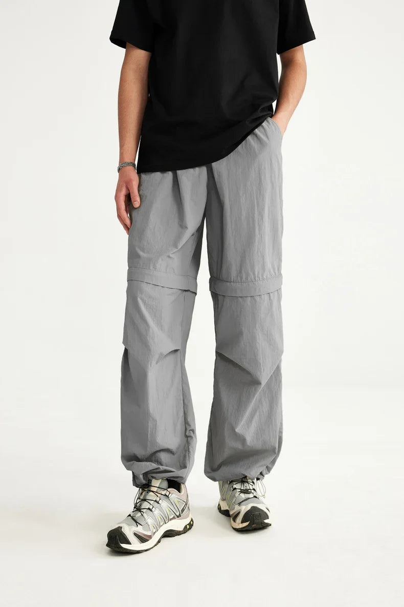 Pantaloni in nylon impermeabile removibili