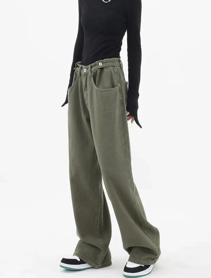Jeans casual a vita alta