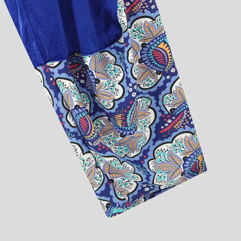 Tuta in velluto patchwork losse con cappuccio