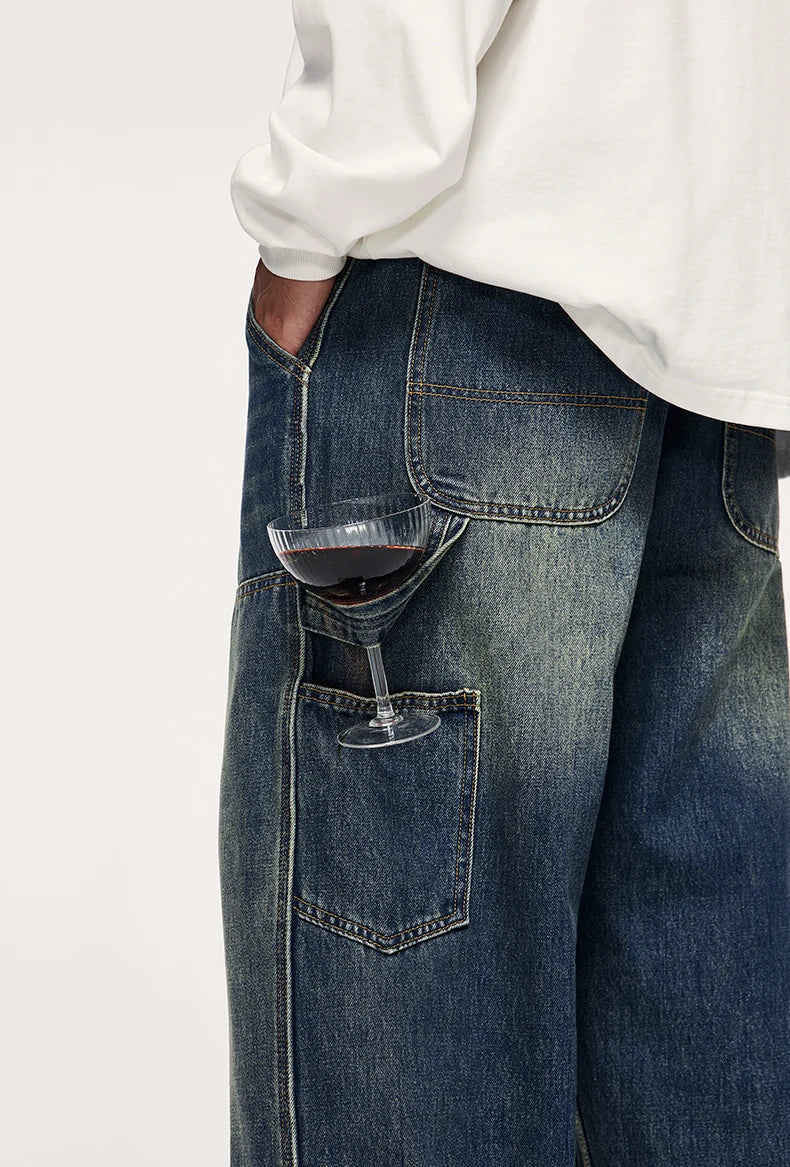 Jeans a gamba larga lavati retr?