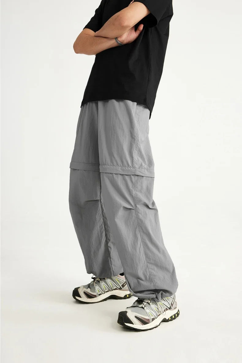 Pantaloni in nylon impermeabile removibili