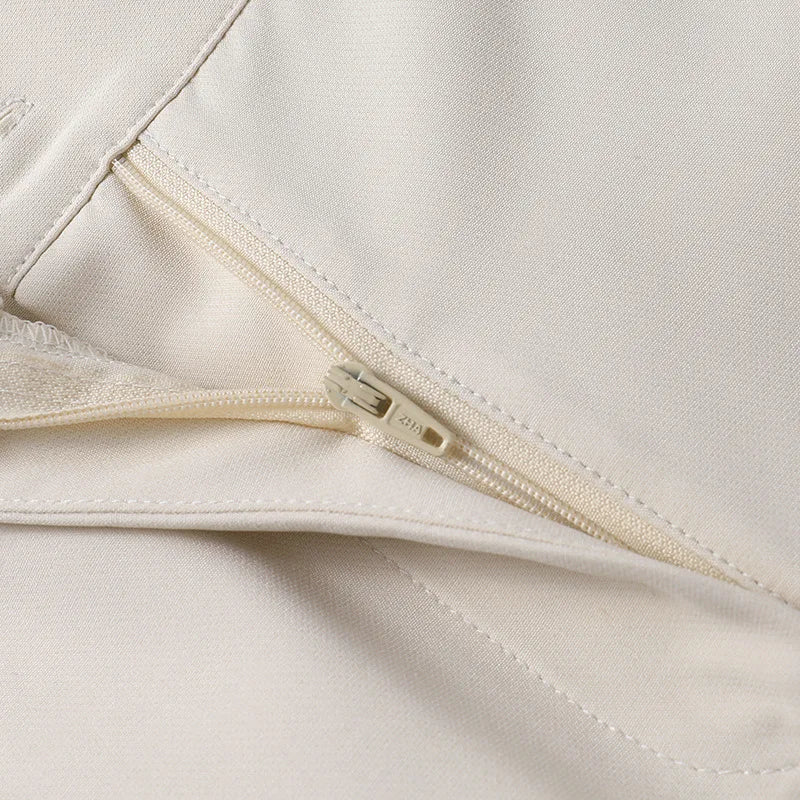 Pantaloni a gamba larga con nastro