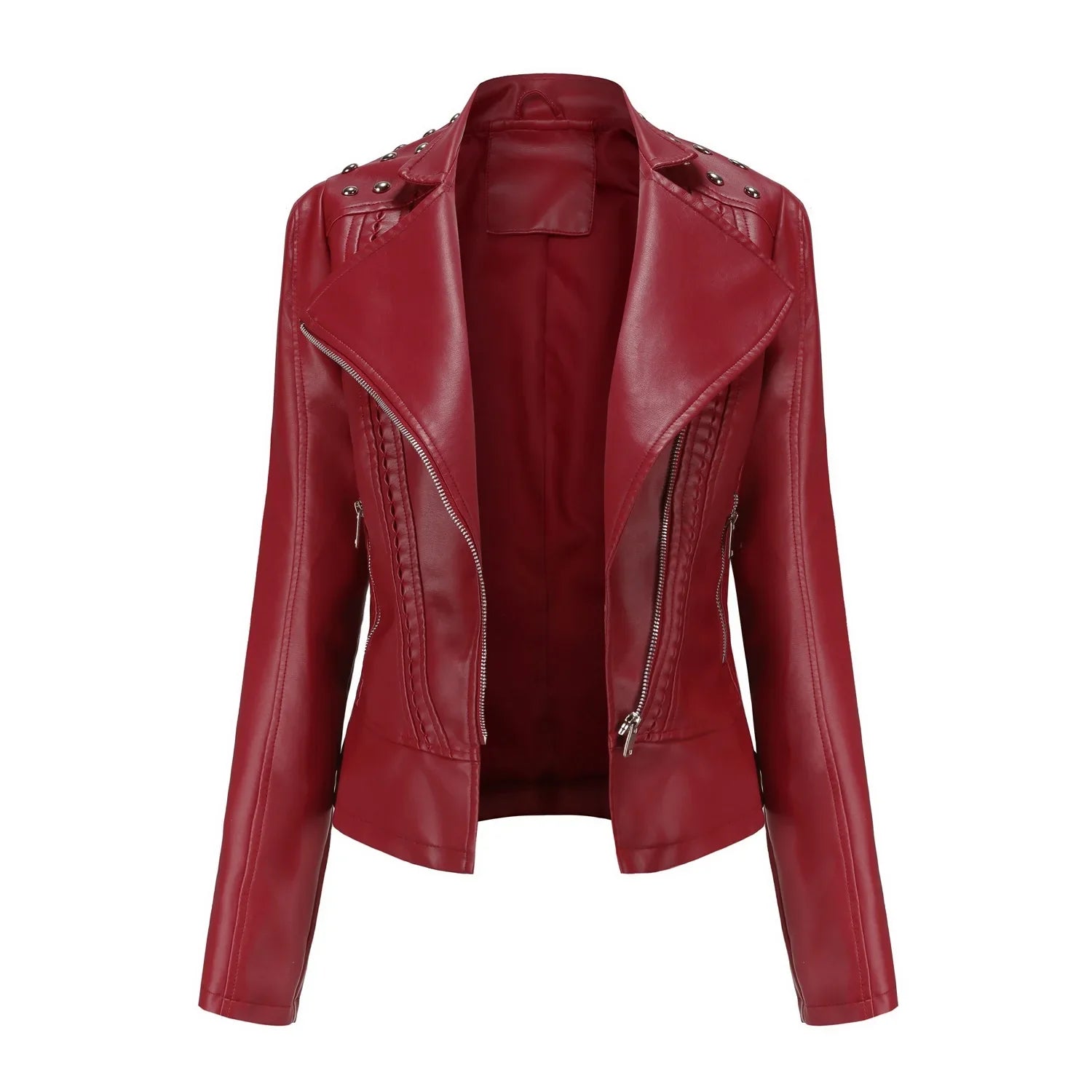 Giacca corta e slim in pelle