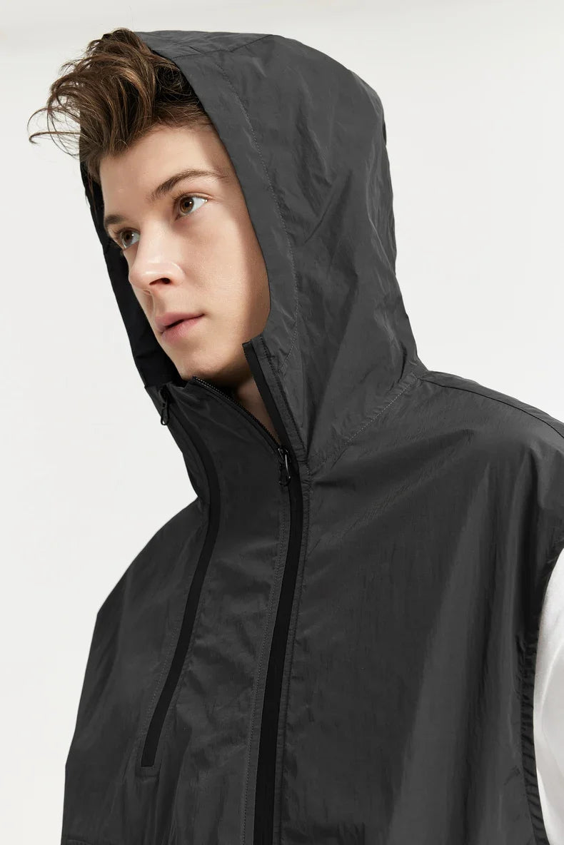 Gilet leggero cargo con doppia cerniera