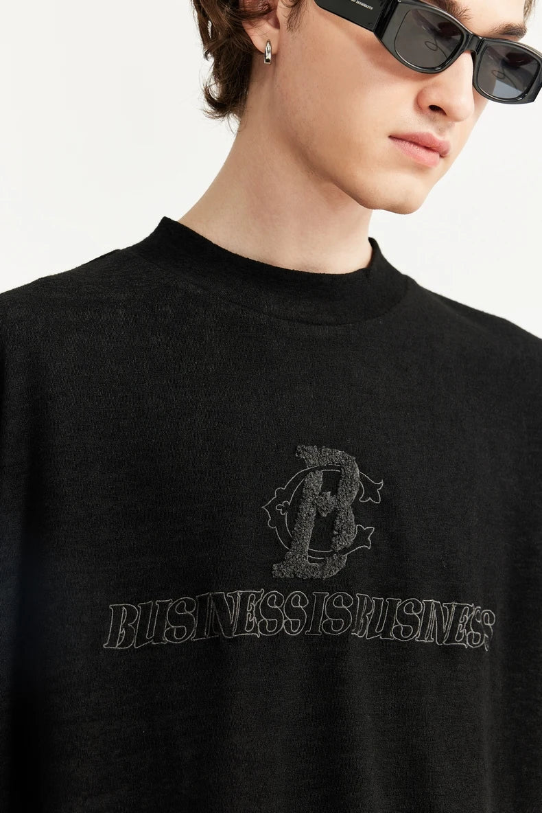 T-shirt oversize con collo rialzato