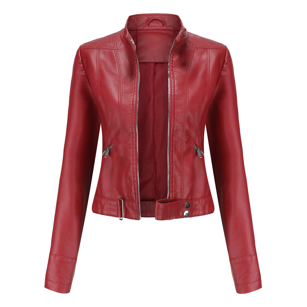 Elegante giacca in pelle da donna