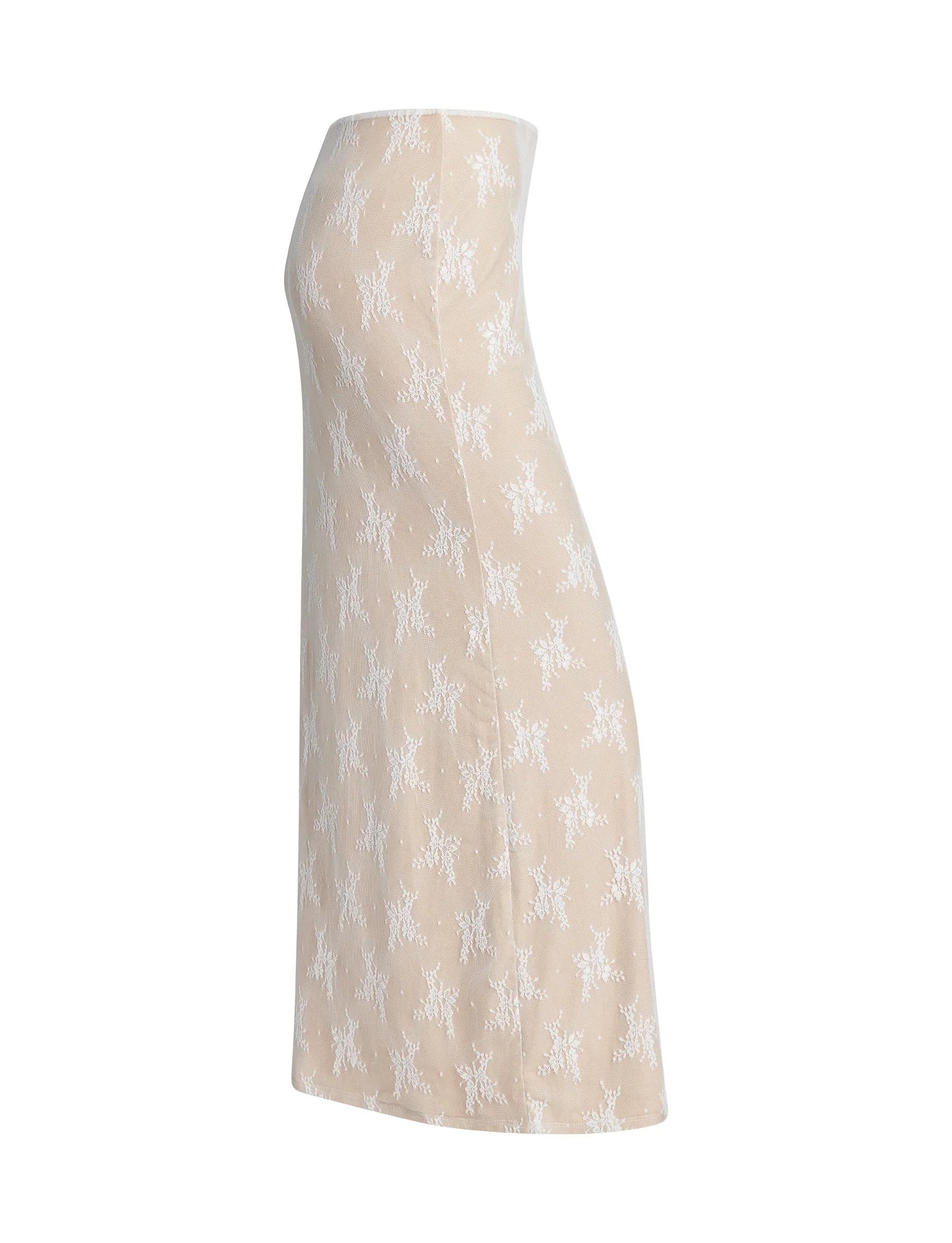 Elegante top traslucido con gonna