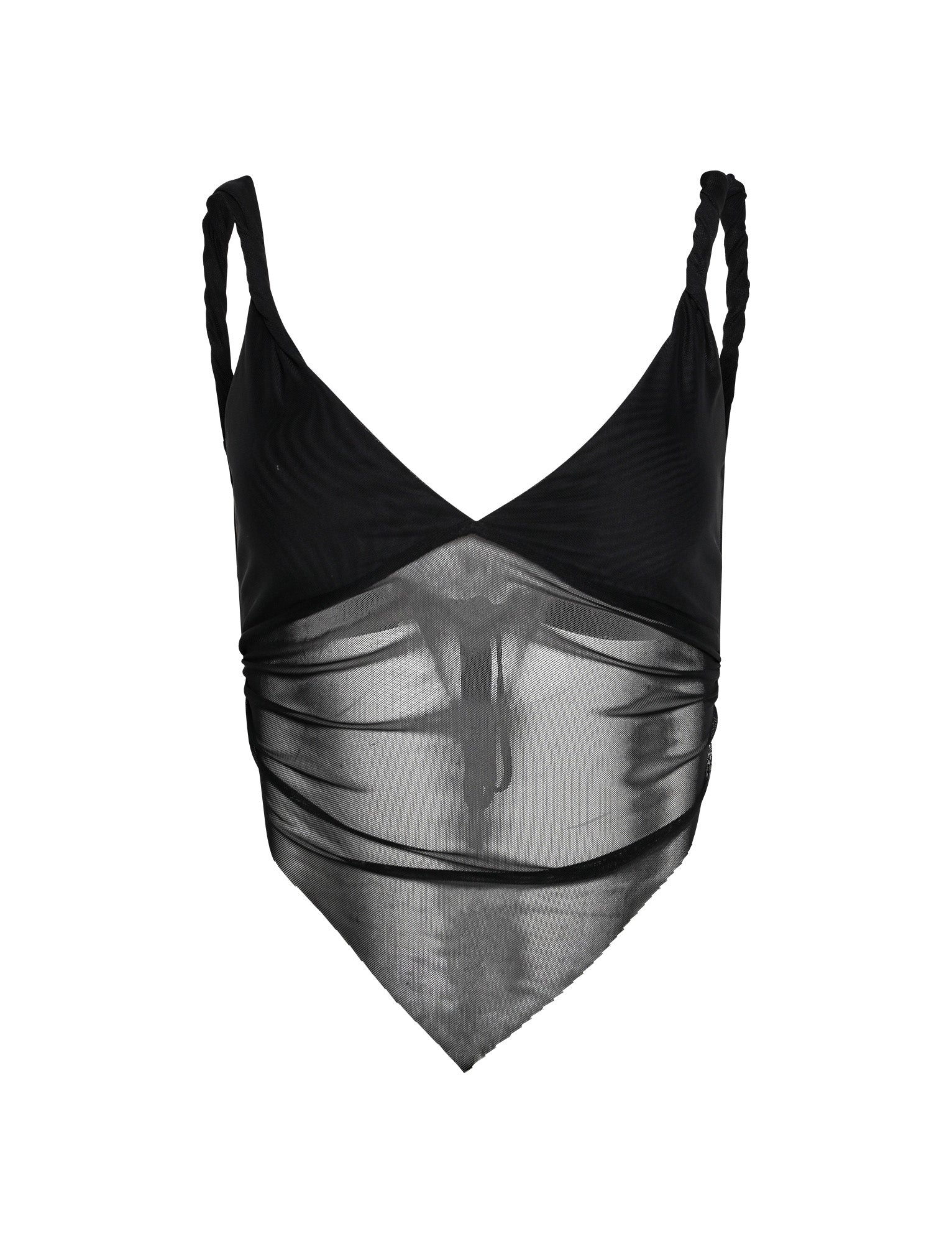 Top corto casual nero con gonna