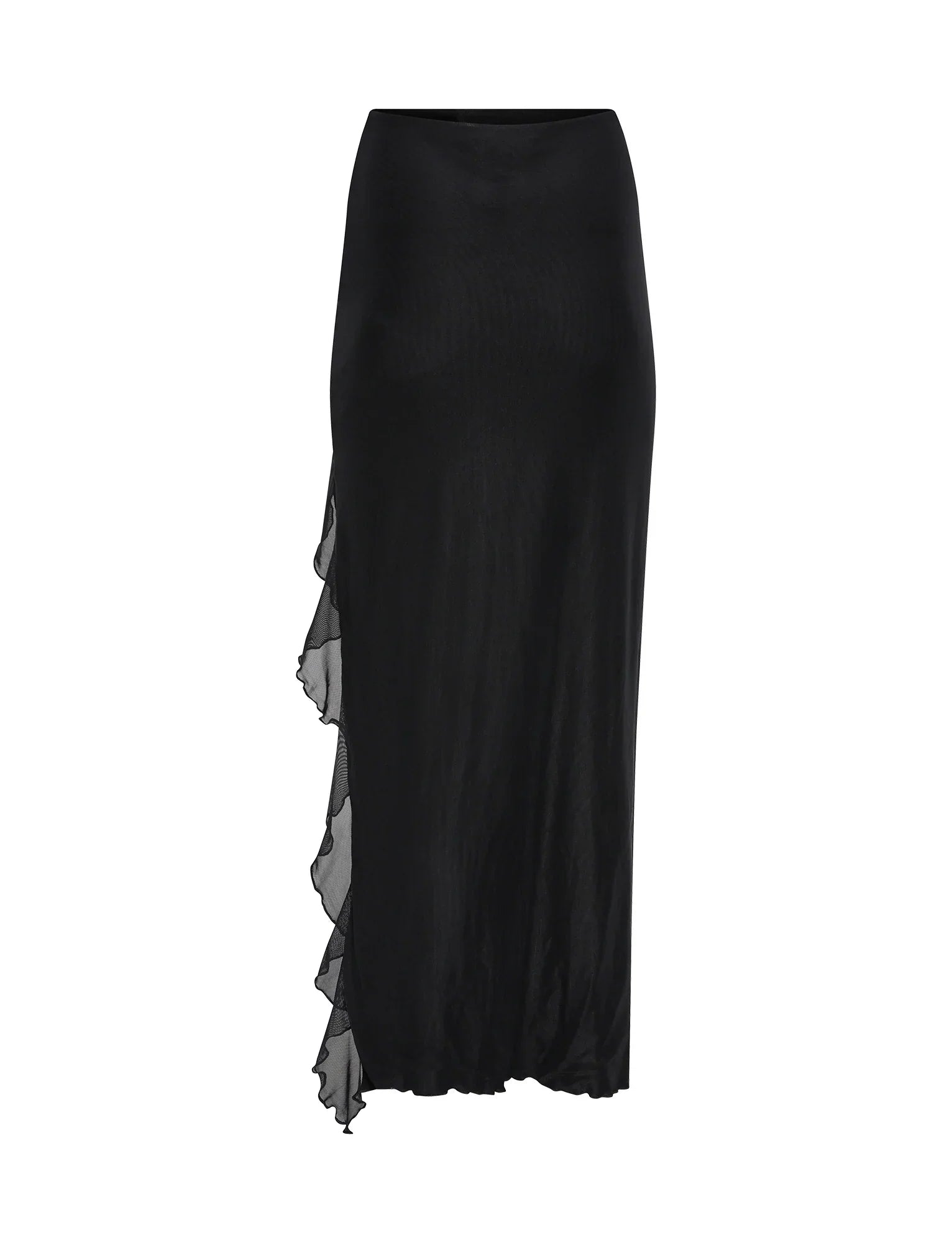 Top corto casual nero con gonna