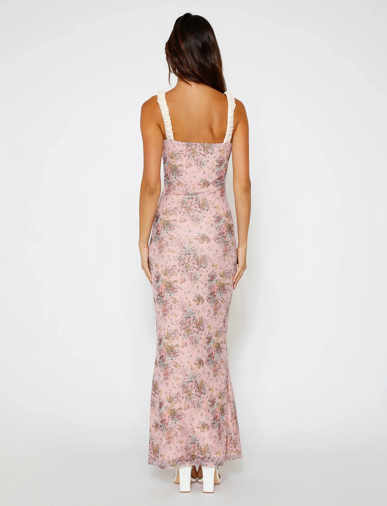 Vestito floreale rosa mimetico