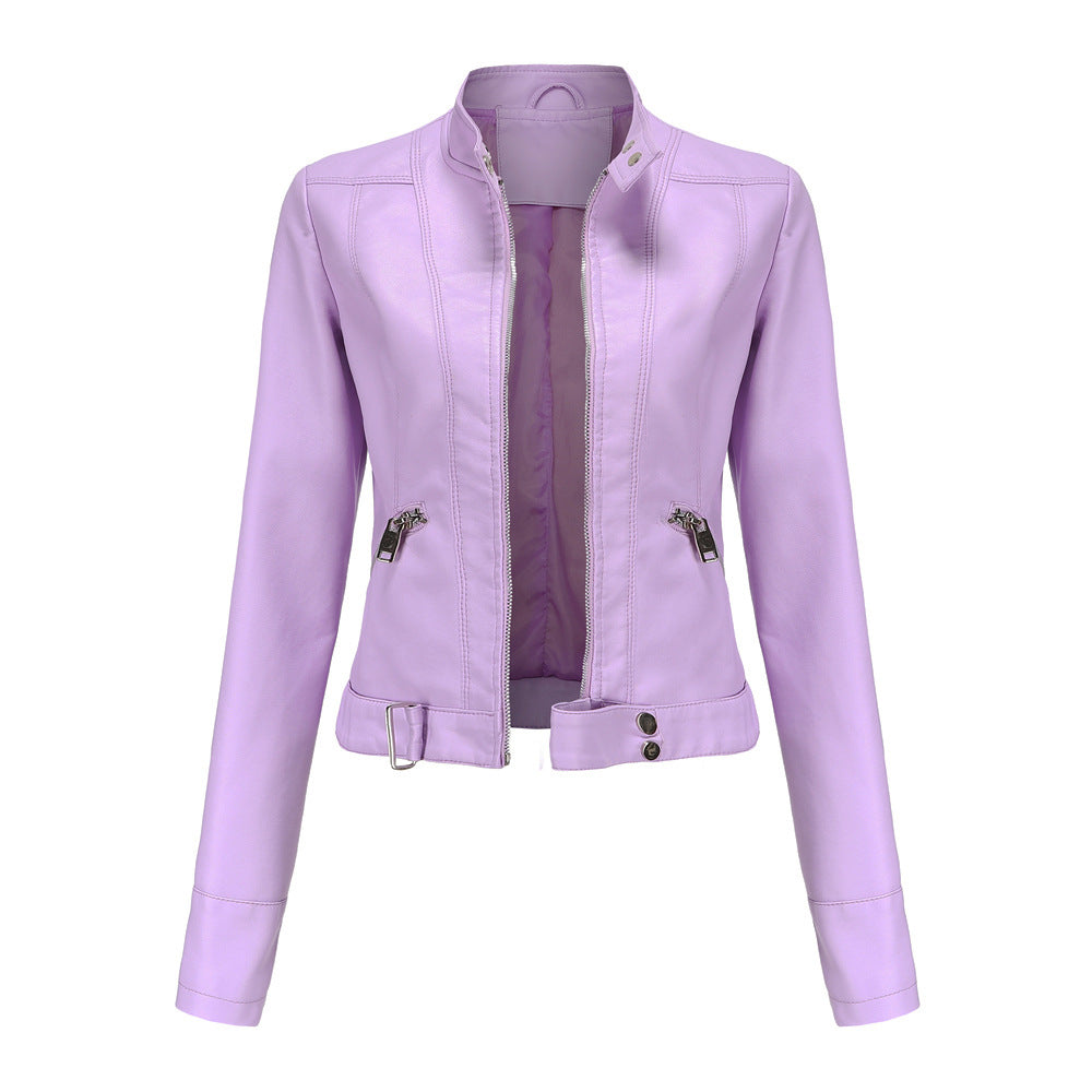 Elegante giacca in pelle da donna