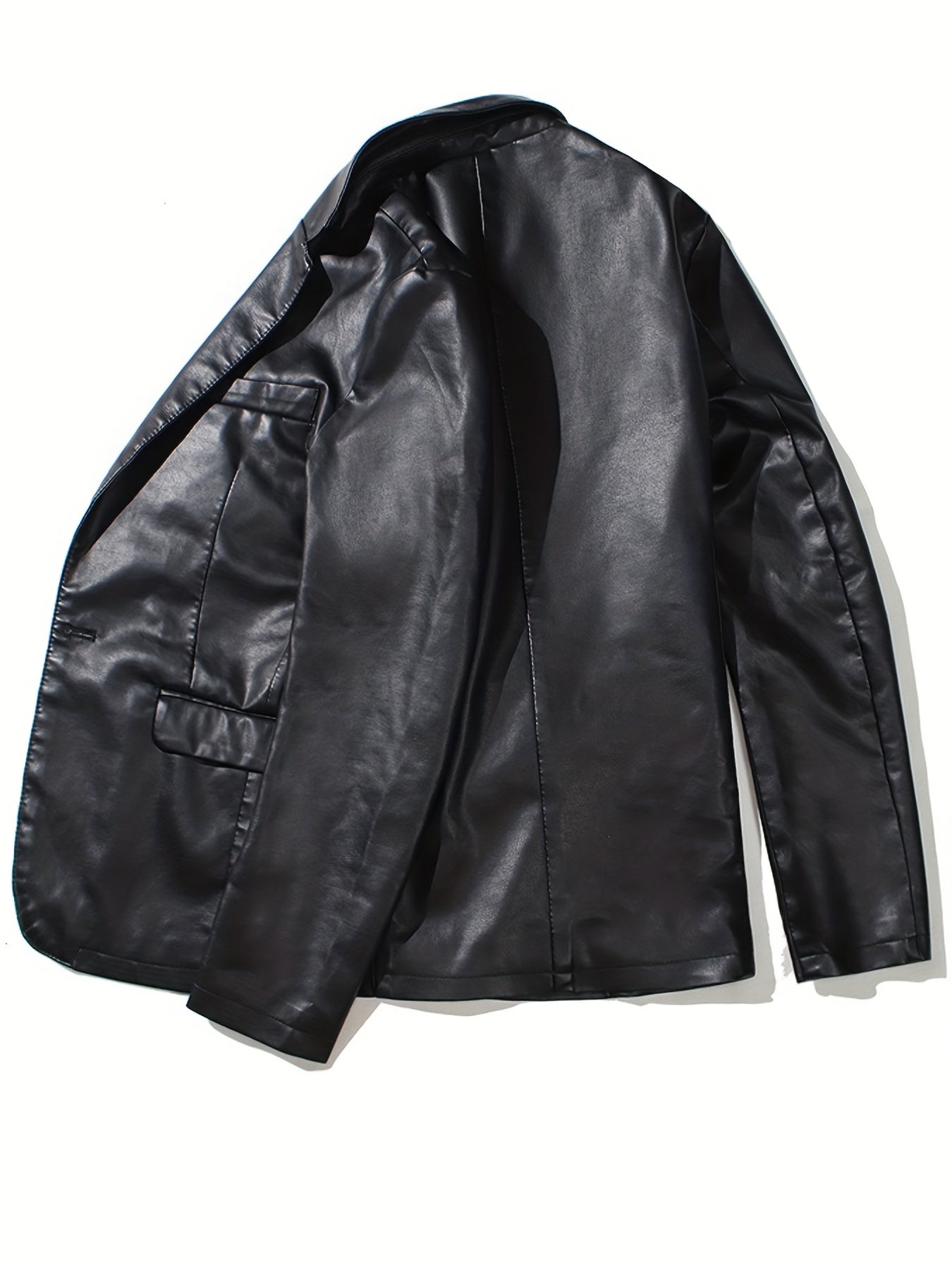 Giacca blazer in PU nero