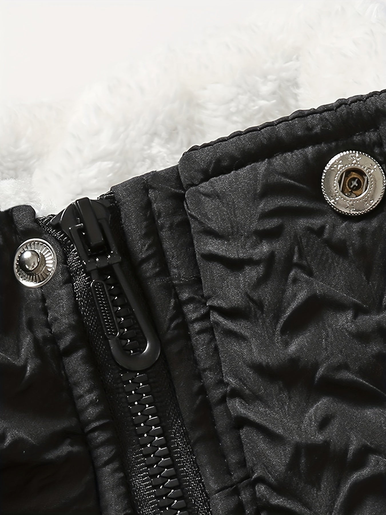 Giacca strutturata in pile nero