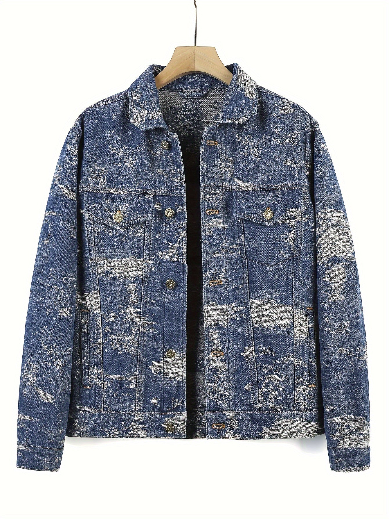 Giacca in denim jacquard
