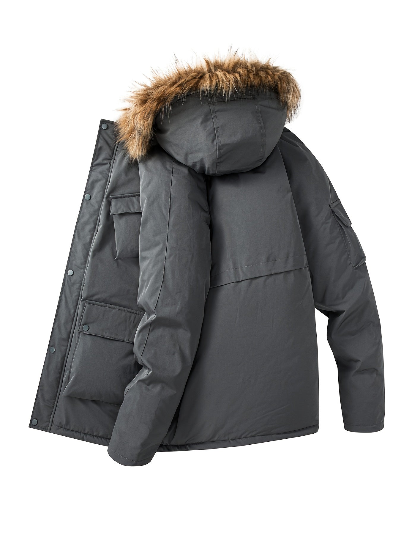 Cappotto invernale in cotone con cappuccio