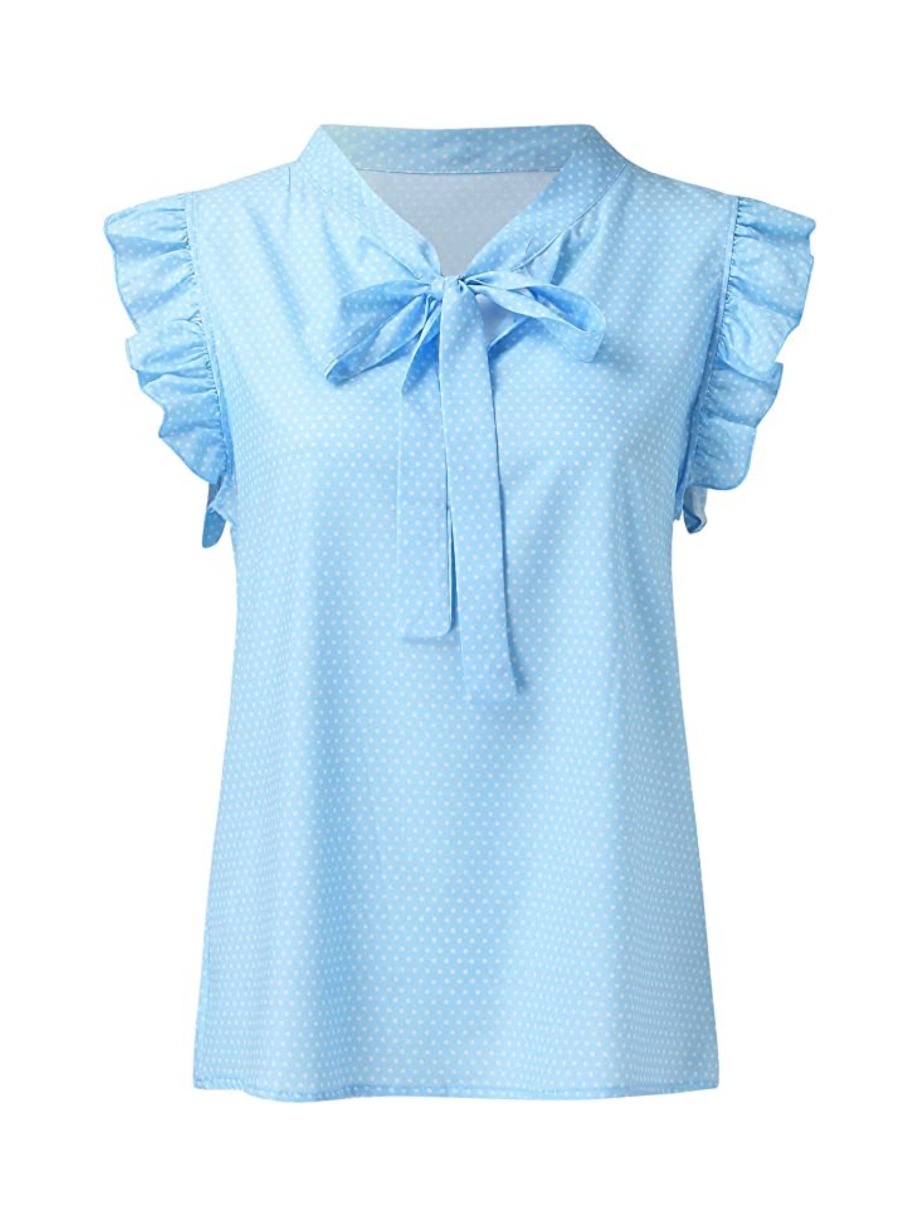 Blusa con fiocco a pois