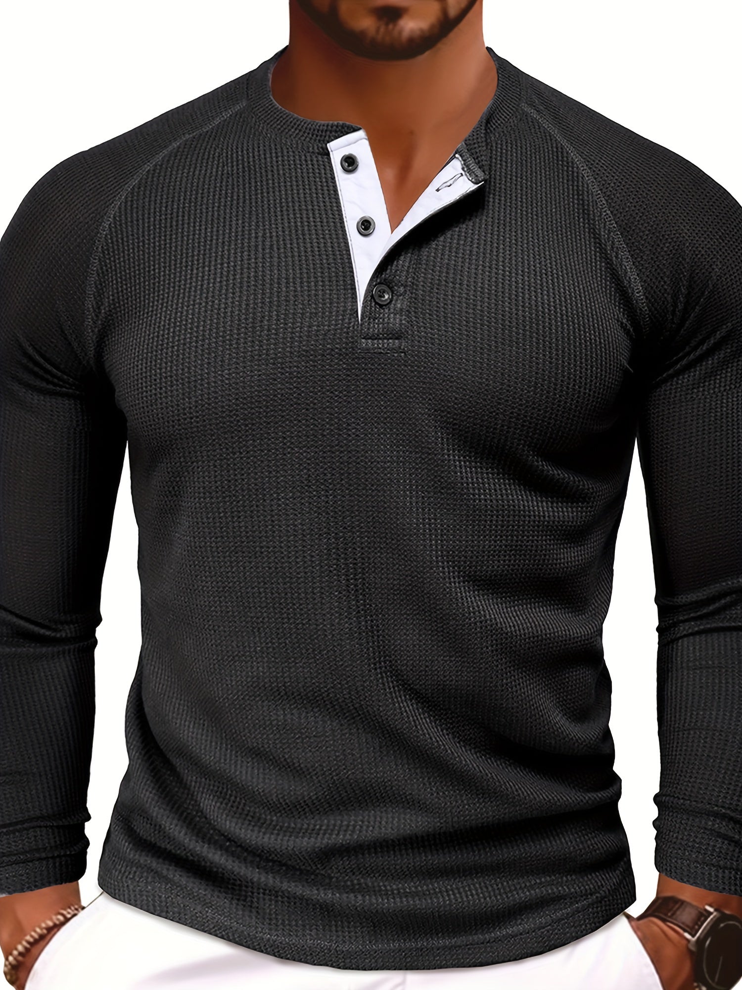 Maglia Henley a maniche lunghe