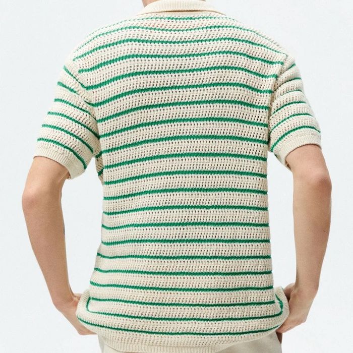 Maglione casual in lana a righe