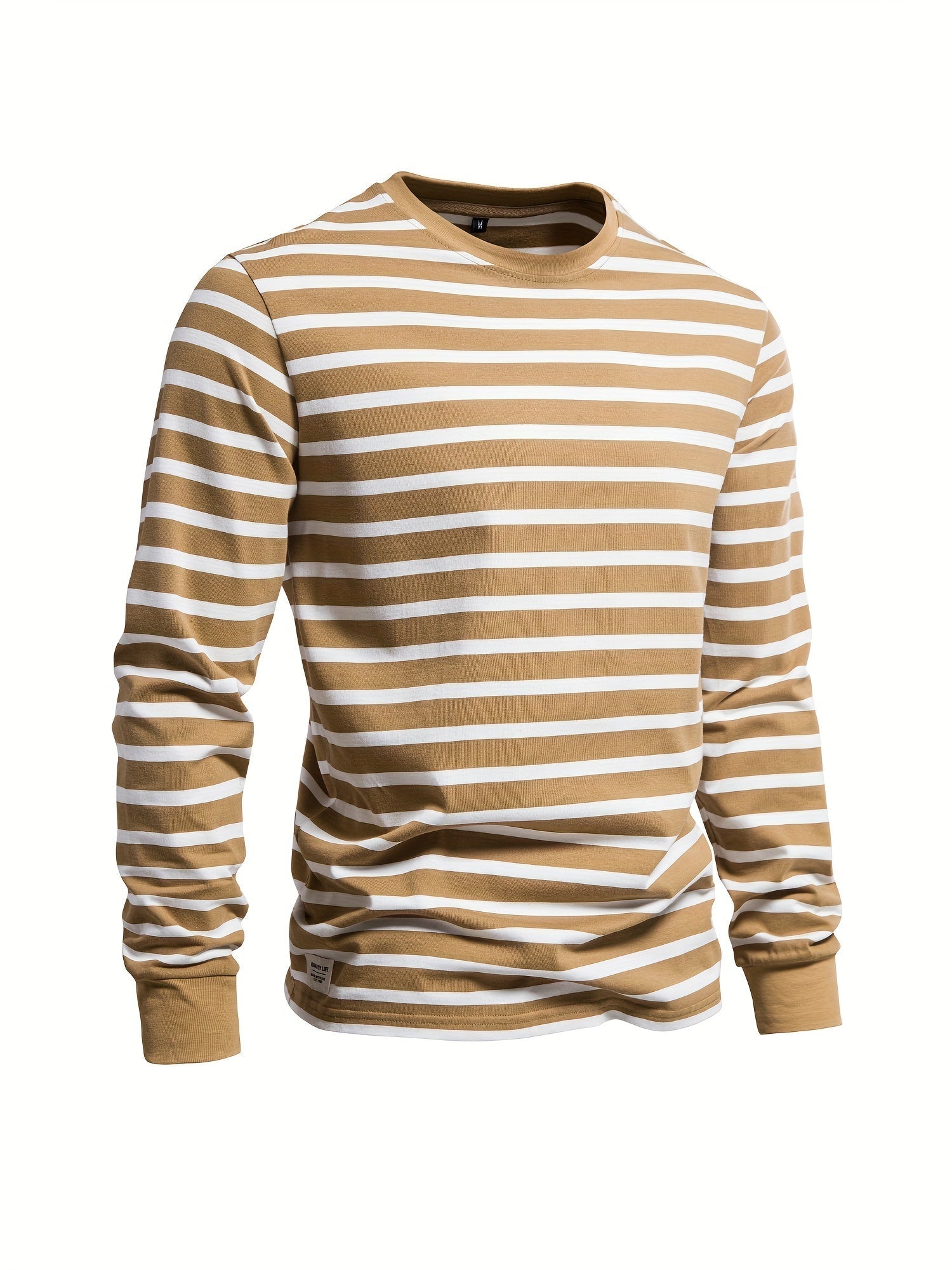 Camicia casual da uomo a maniche lunghe a righe