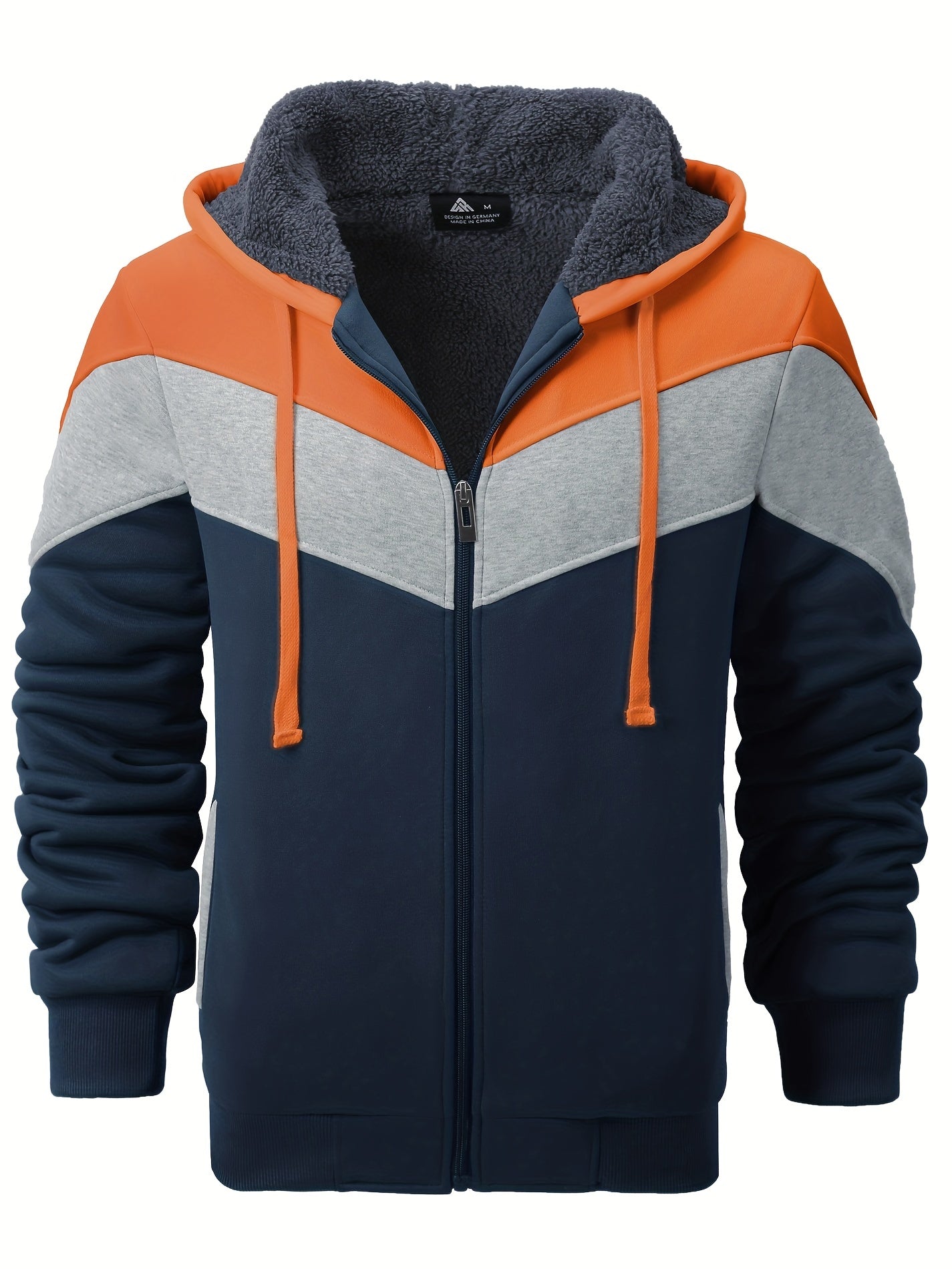 Felpa con cappuccio versatile in pelliccia da uomo