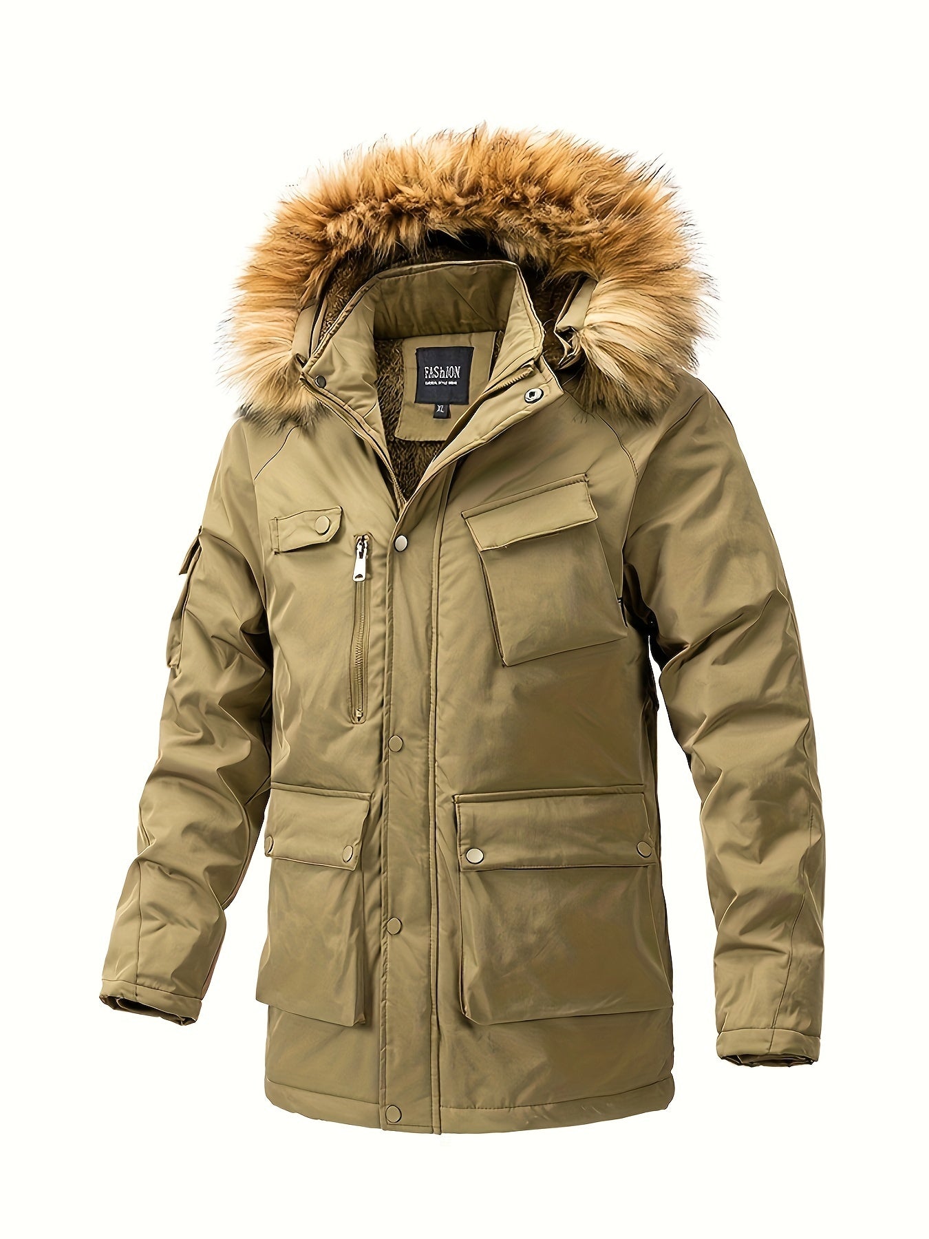 Cappotto invernale in cotone con cappuccio