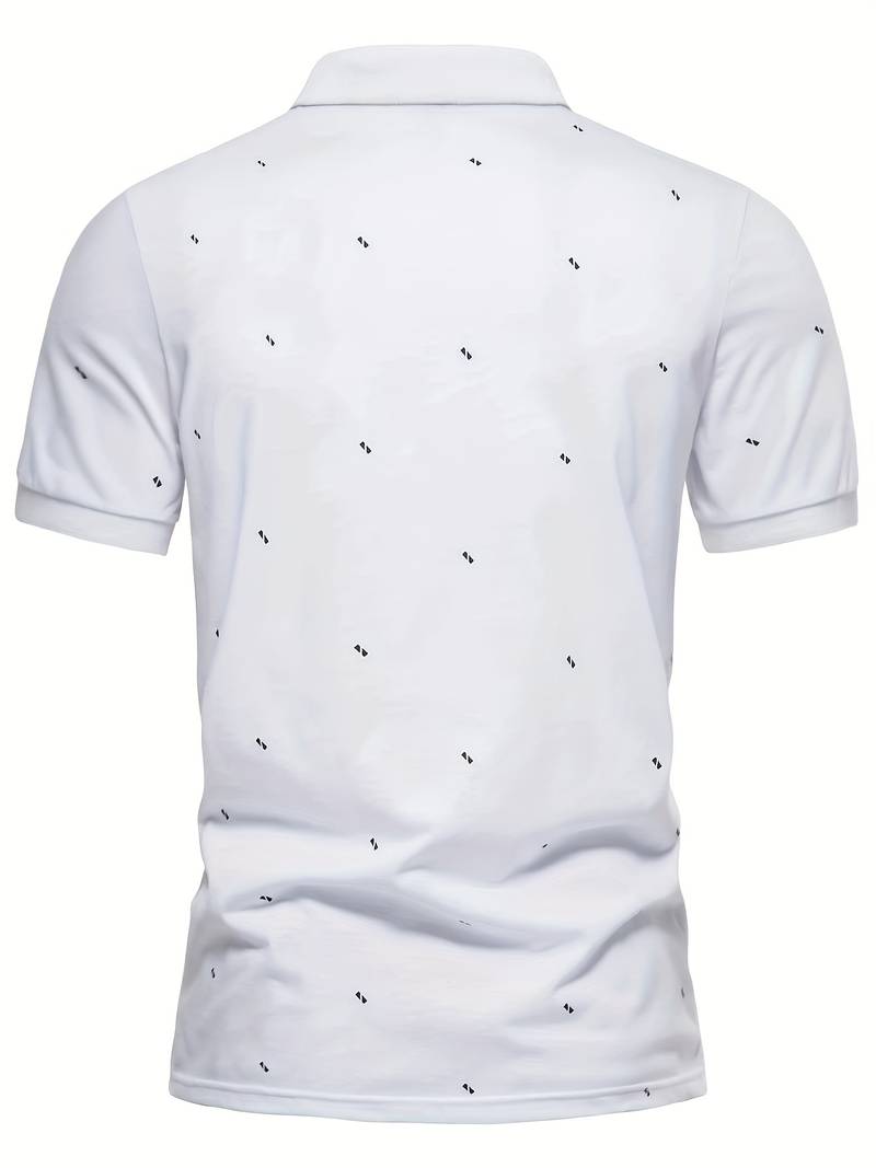 Polo con revers e fantasia puntinata