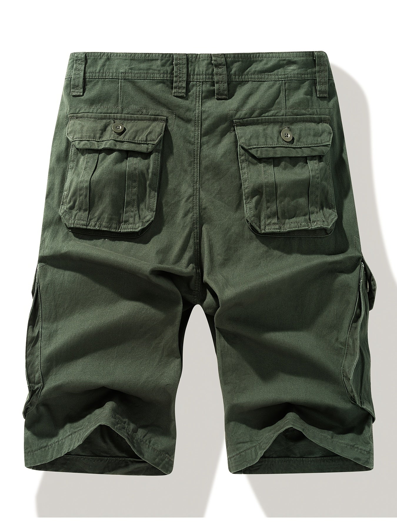 Shorts casual da uomo in cotone con coulisse e tasche con bottone