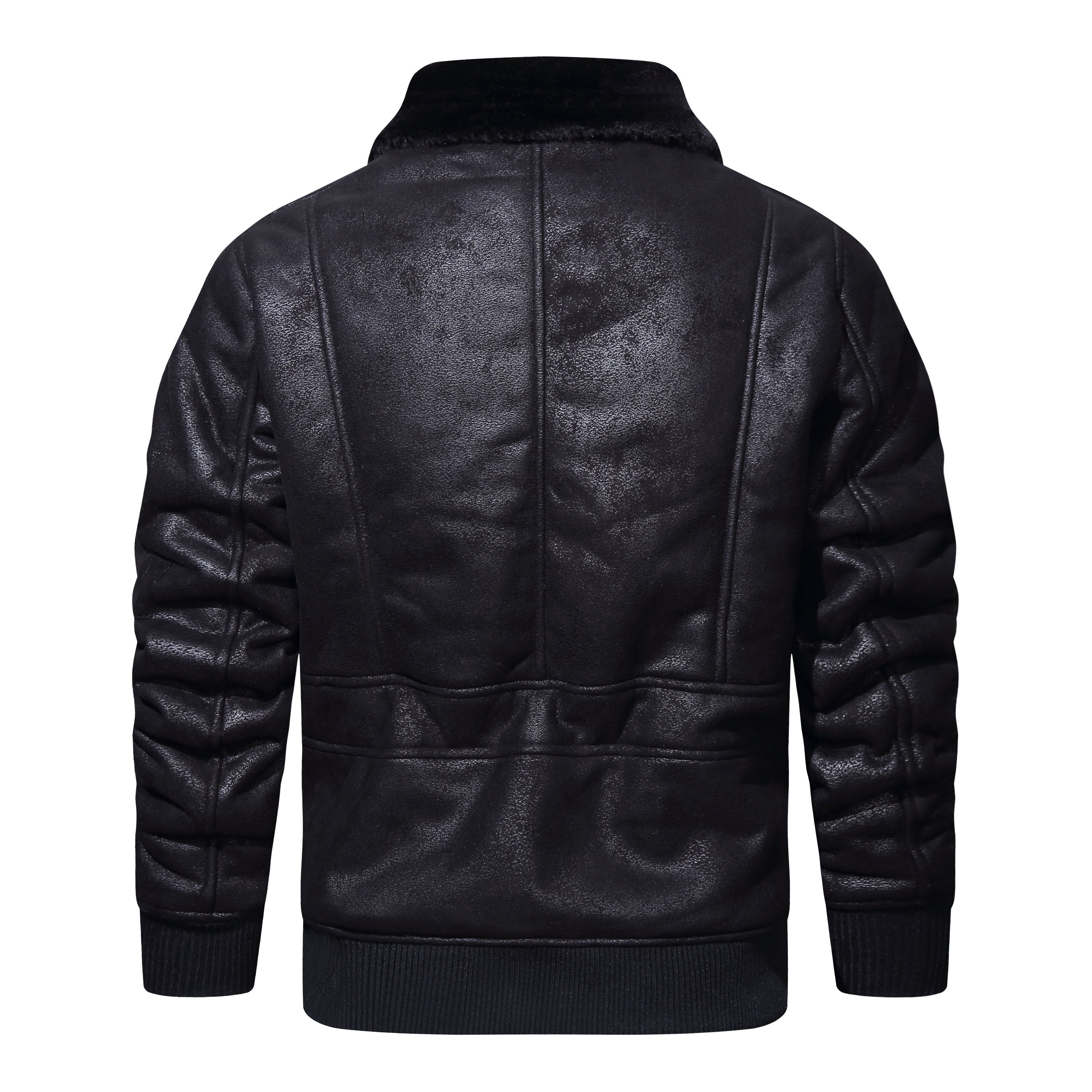 Calda giacca in pelle PU in pile