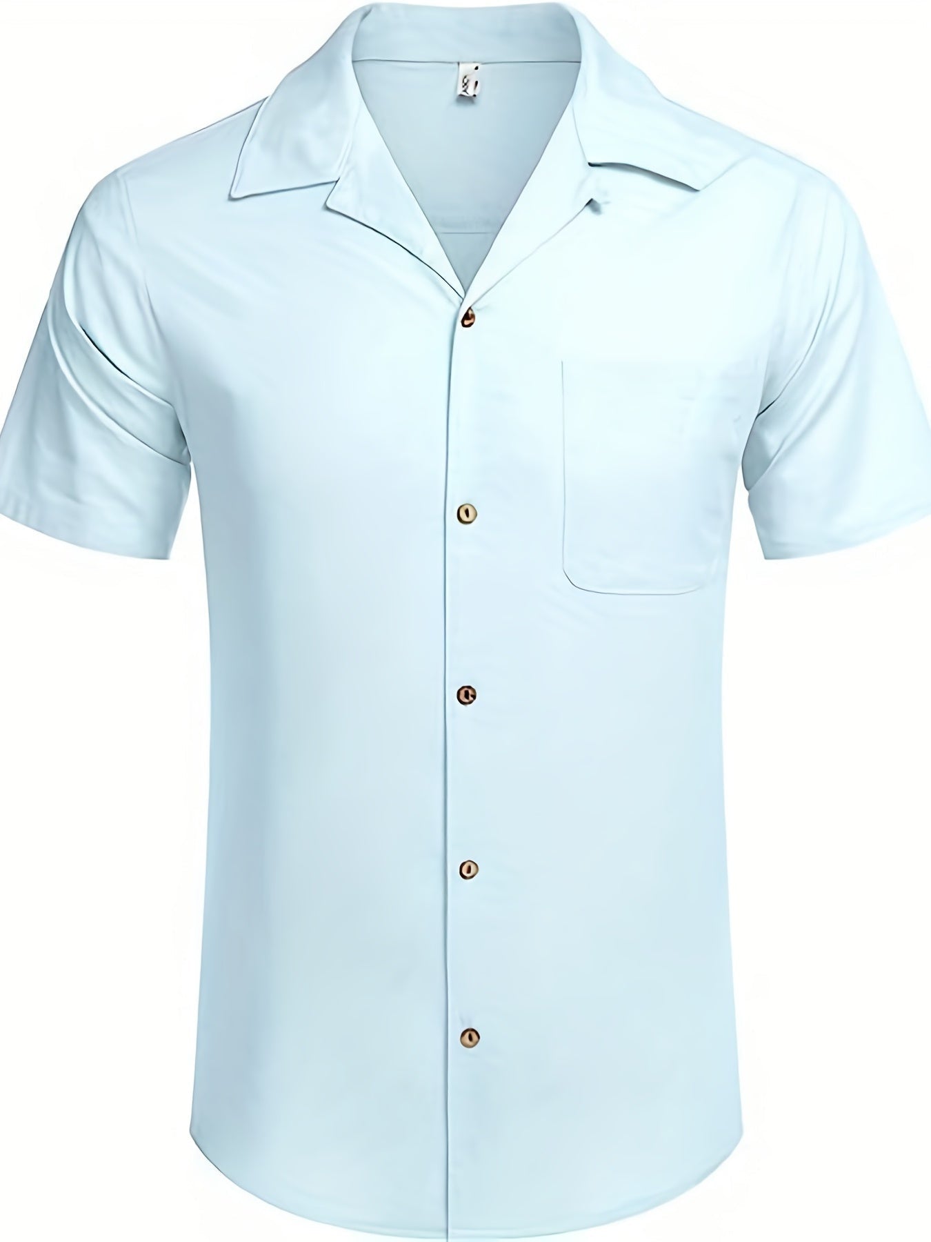 Camicia ampia casual, leggermente elasticizzata con maniche corte e risvolti
